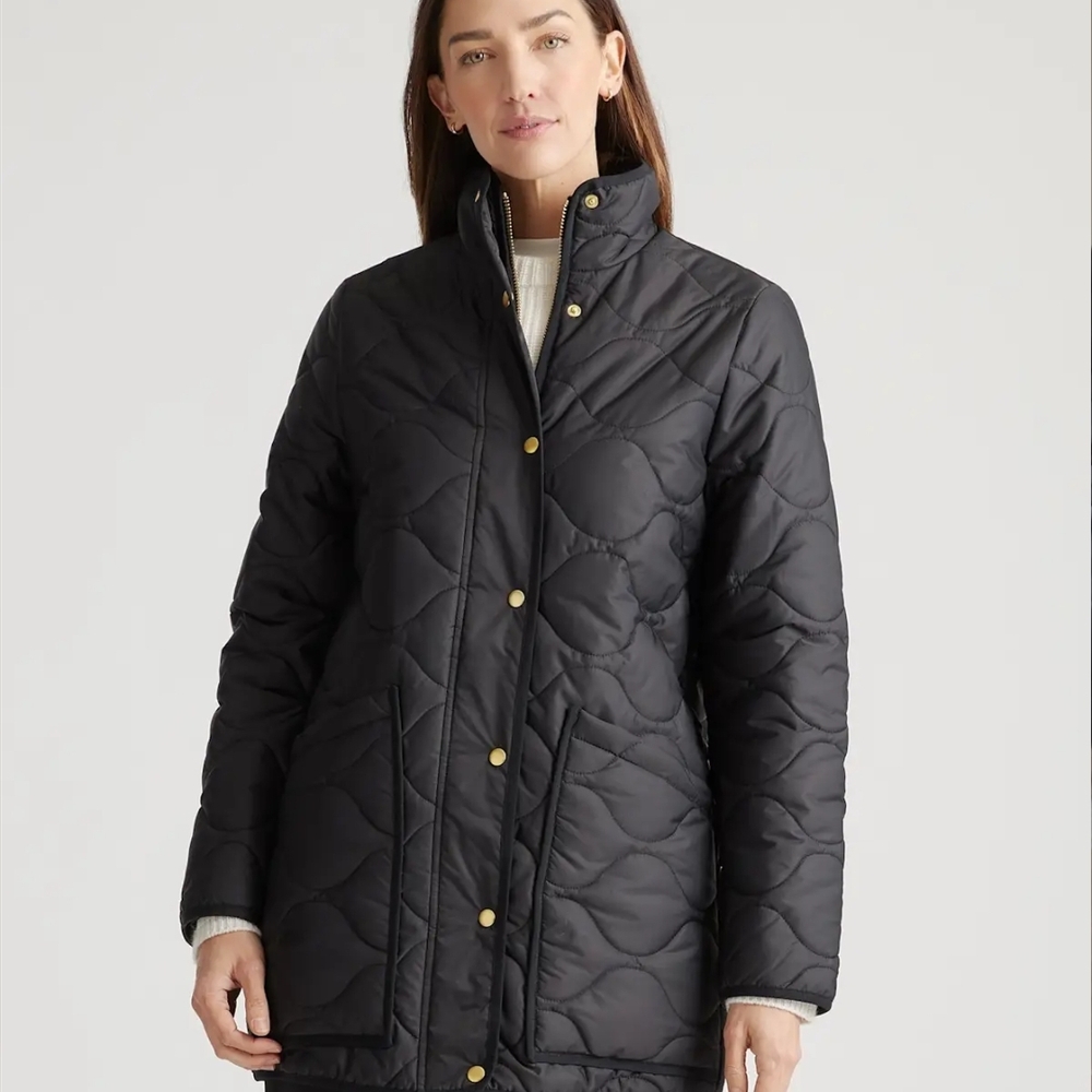 Quince Black Quilted Puffer Jacket